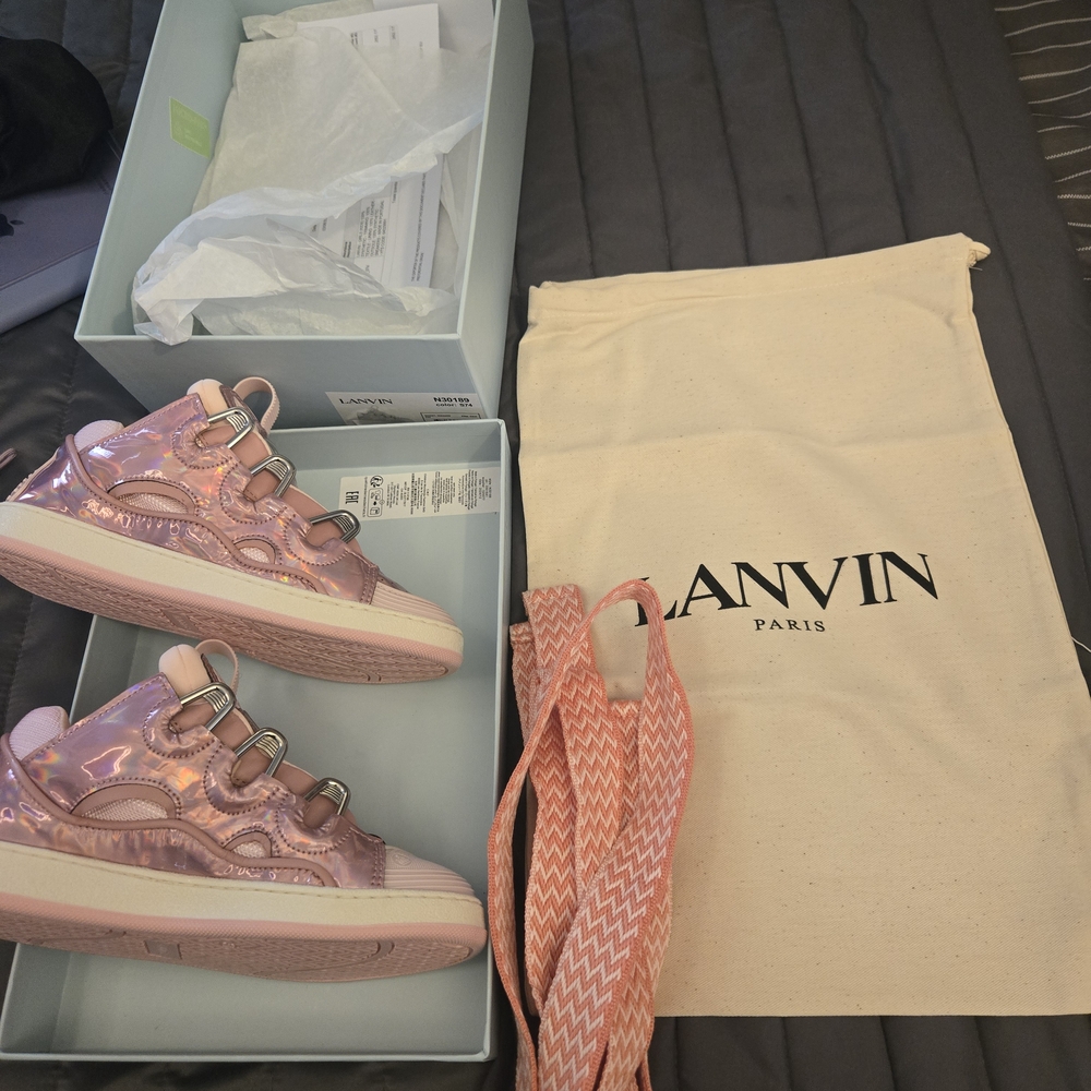 Lanvin Pink Metallic Sneakers